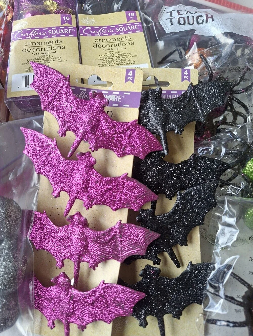 Source Unknown Pink, Orange & Black Halloween Ornament and Filler Set
